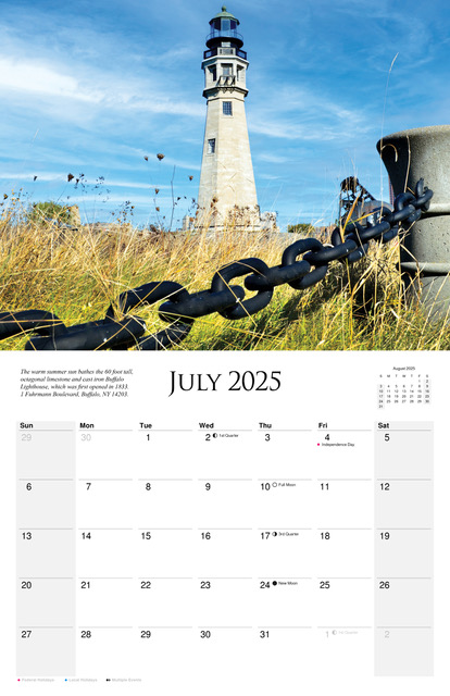 2025 Love My Buffalo calendar July spread